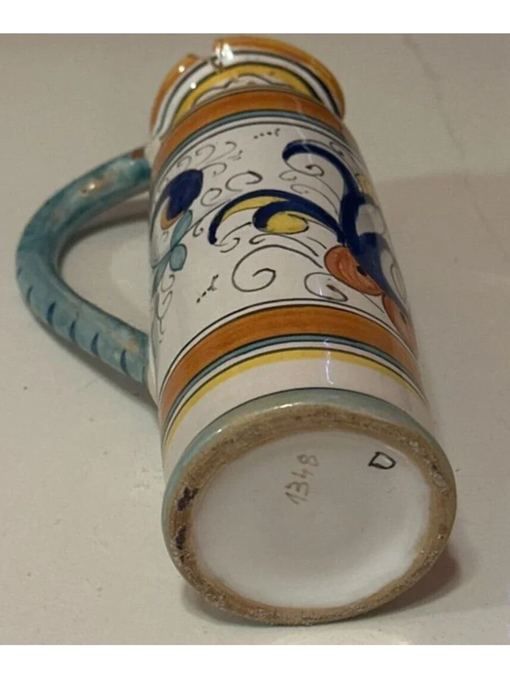 Vintage Cottura Italian Handpainted Ceramic Salt & Pepper Shakers Mini Pitcher